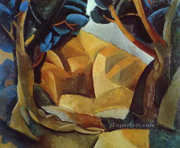 Two Naked Figures 1908 Cubist Oil Paintings